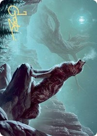Sarulf's Packmate Art Card (Gold-Stamped Signature) [Kaldheim Art Series] | Exor Games Truro