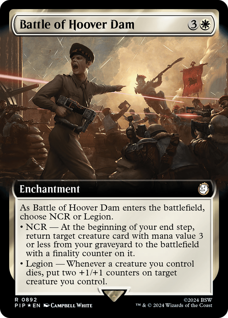 Battle of Hoover Dam (Extended Art) (Surge Foil) [Fallout] | Exor Games Truro