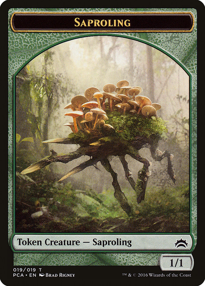 Saproling // Goblin Double-Sided Token [Planechase Anthology Tokens] | Exor Games Truro