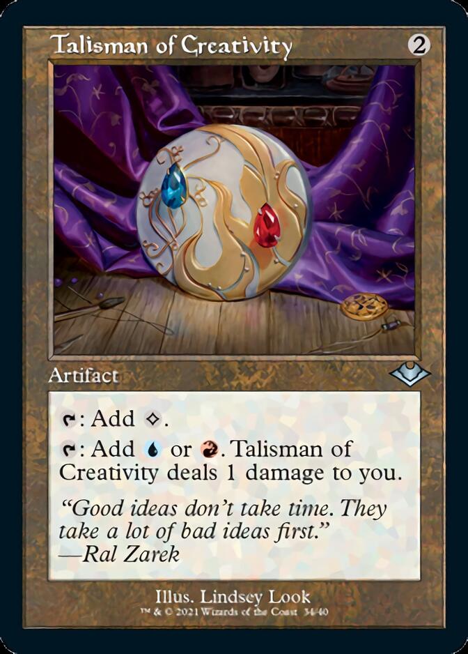 Talisman of Creativity (Retro Foil Etched) [Modern Horizons] | Exor Games Truro