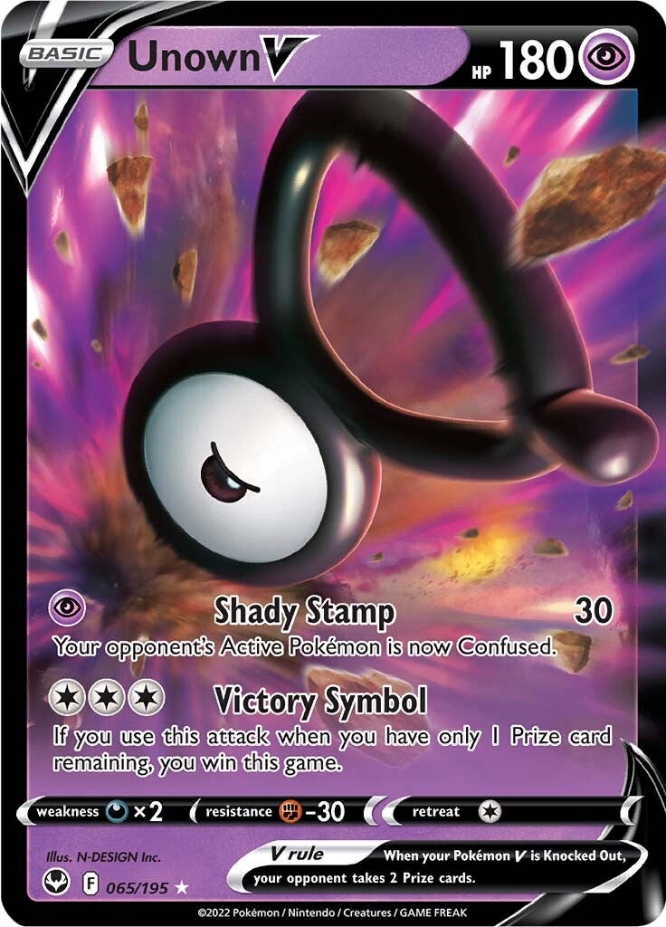 Unown V (065/195) [Sword & Shield: Silver Tempest] | Exor Games Truro