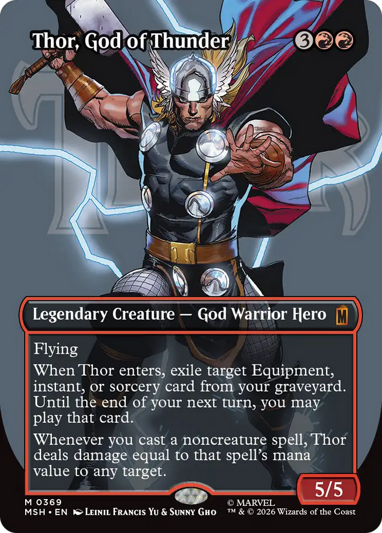 Thor, God of Thunder (Borderless) (0369) [Marvel Super Heroes] | Exor Games Truro