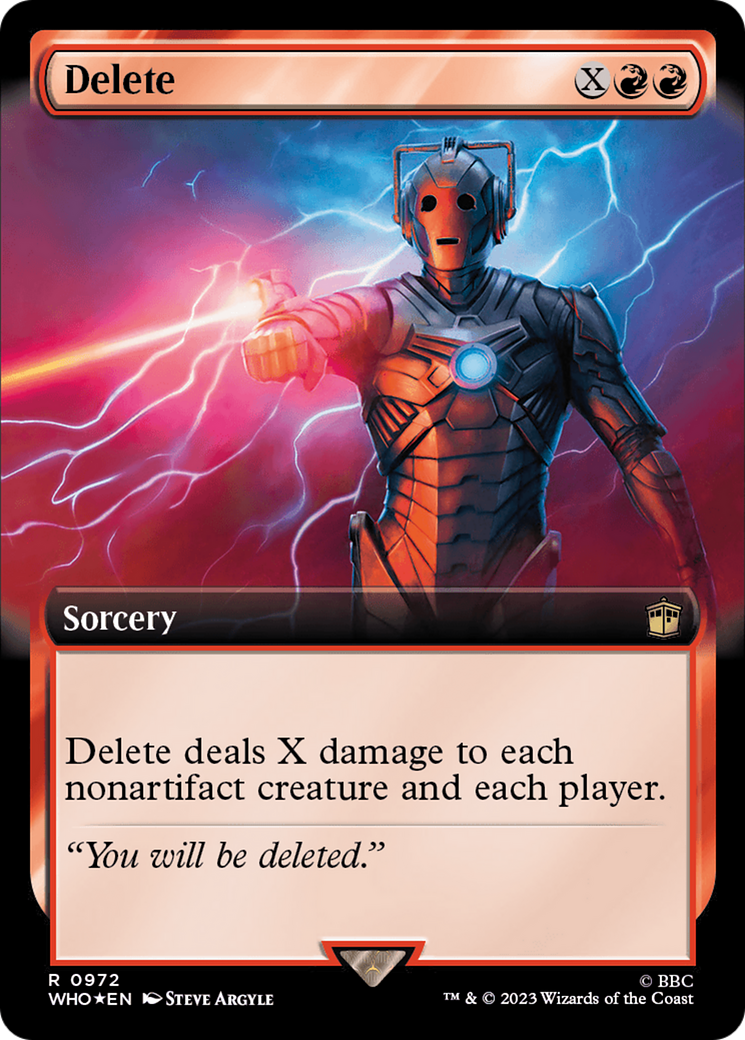 Delete (Extended Art) (Surge Foil) [Doctor Who] | Exor Games Truro