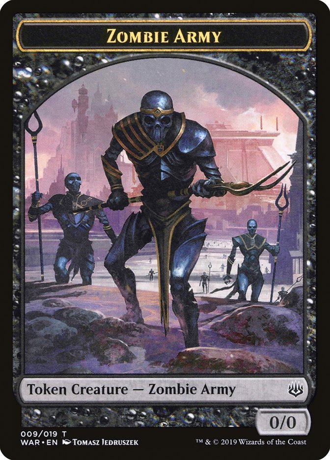 Zombie Army Token (009/019) [War of the Spark Tokens] | Exor Games Truro