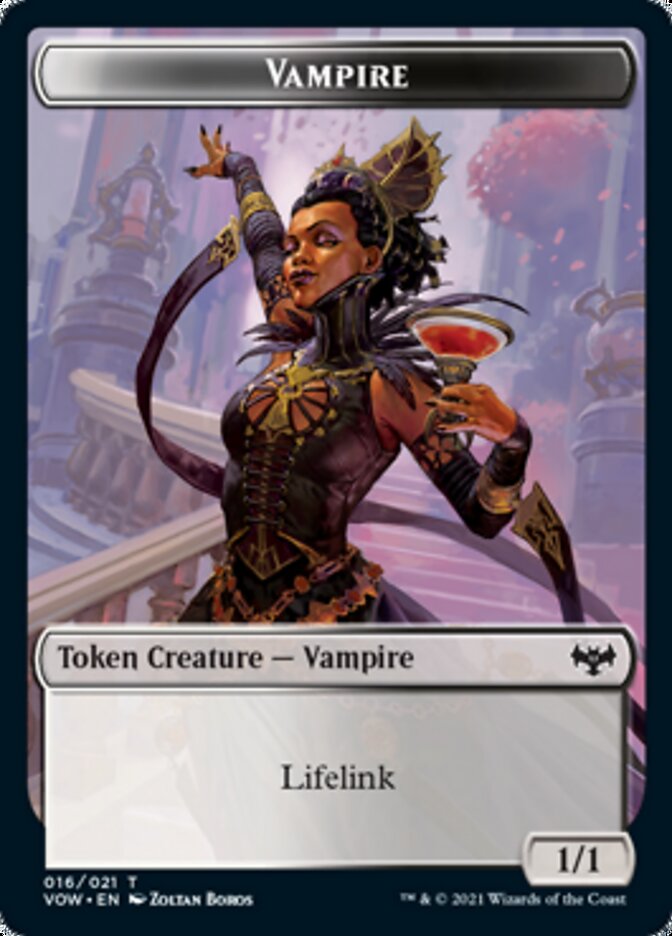 Human (001) // Vampire (016) Double-Sided Token [Innistrad: Crimson Vow Tokens] | Exor Games Truro
