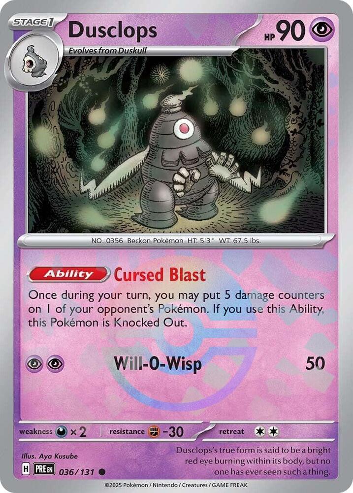 Dusclops (036/131) (Poke Ball Pattern) [Scarlet & Violet: Prismatic Evolutions] | Exor Games Truro