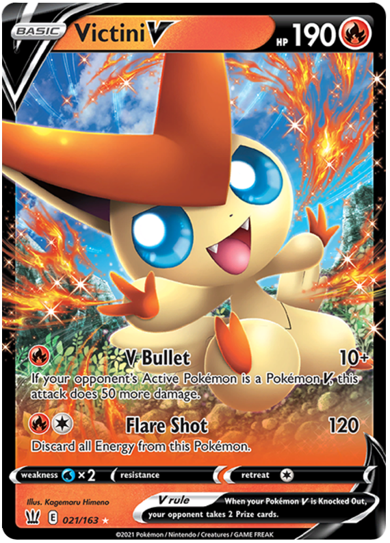 Victini V (021/163) [Sword & Shield: Battle Styles] | Exor Games Truro