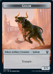 Golem (026) // Thopter Double-Sided Token [Commander 2021 Tokens] | Exor Games Truro