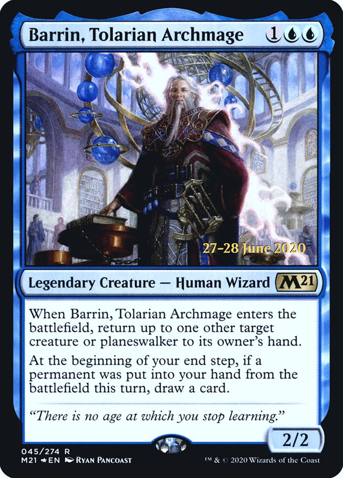 Barrin, Tolarian Archmage [Core Set 2021 Prerelease Promos] | Exor Games Truro