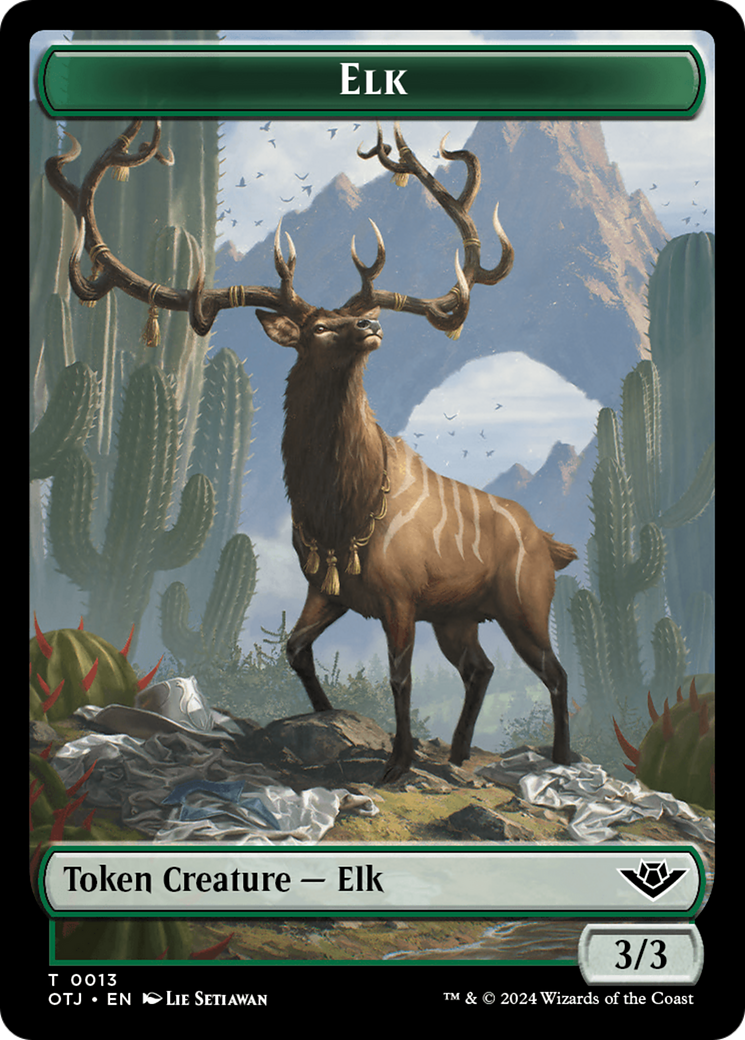 Elk // Plot Double-Sided Token [Outlaws of Thunder Junction Tokens] | Exor Games Truro