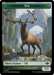 Treasure // Elk Double-Sided Token [Outlaws of Thunder Junction Tokens] | Exor Games Truro