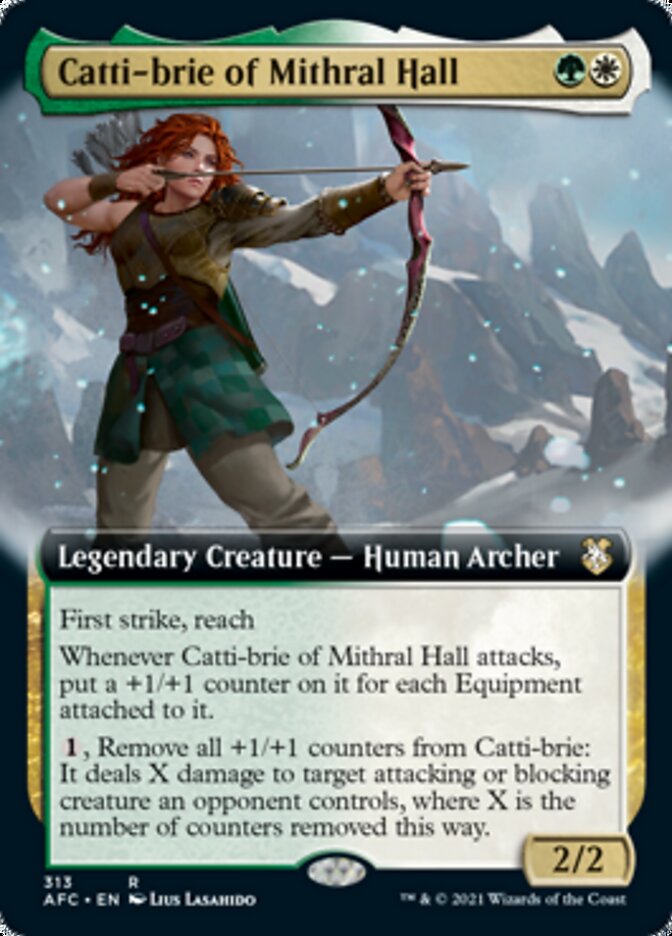 Catti-brie of Mithral Hall (Extended Art) [Dungeons & Dragons: Adventures in the Forgotten Realms Commander] | Exor Games Truro