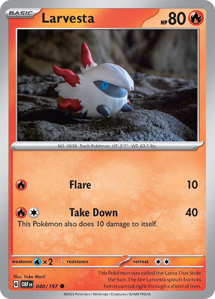 Larvesta (040/197) [Scarlet & Violet: Obsidian Flames] | Exor Games Truro