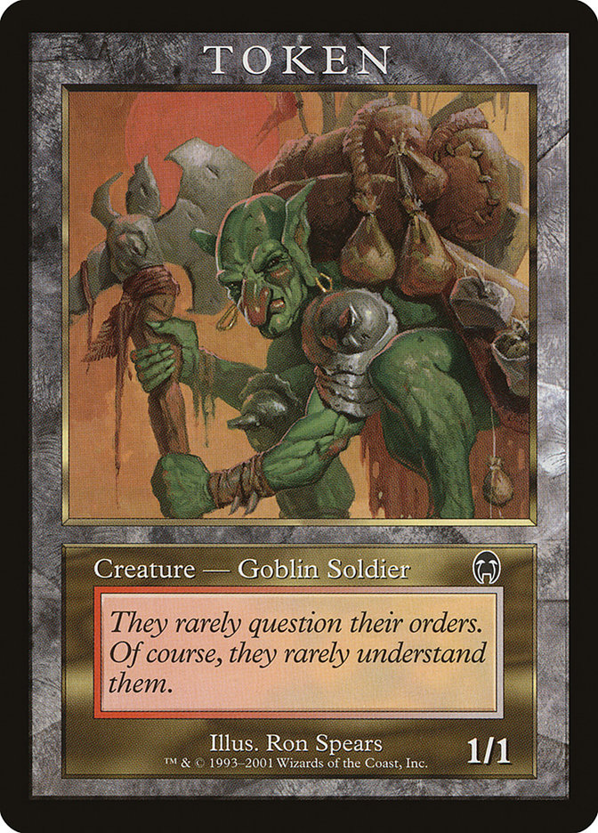 Goblin Soldier Token [Magic Player Rewards 2001] | Exor Games Truro