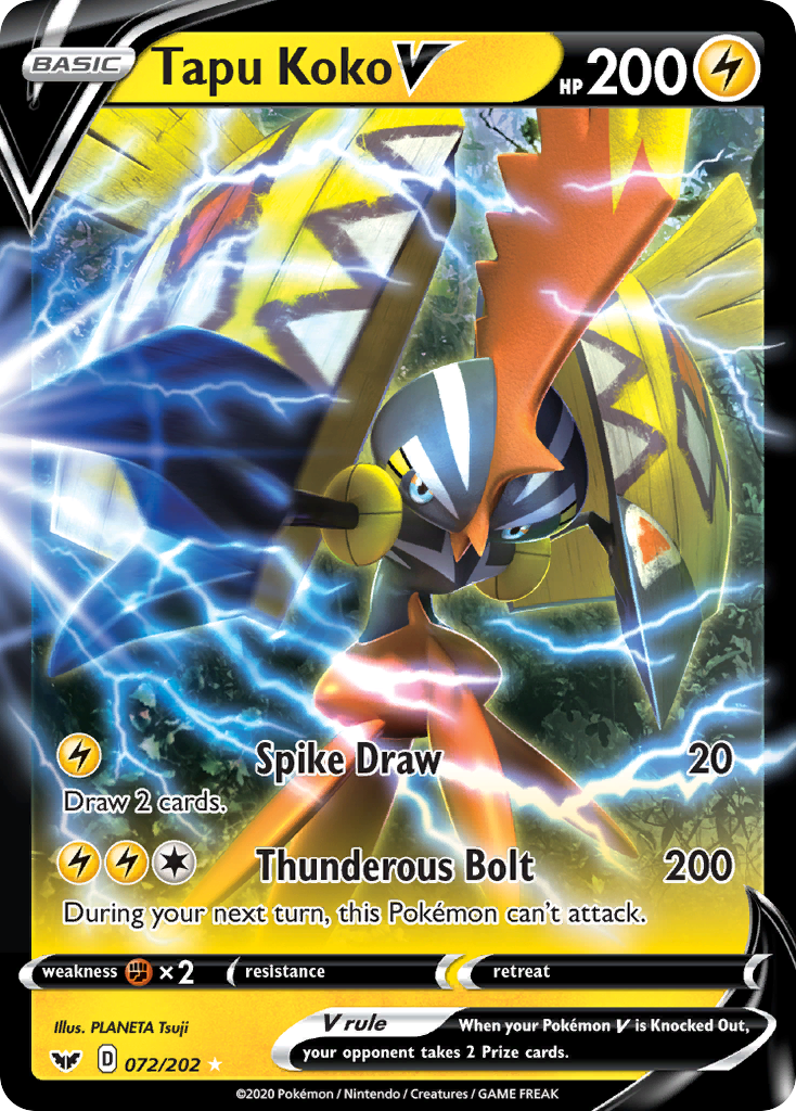 Tapu Koko V (072/202) [Sword & Shield: Base Set] | Exor Games Truro