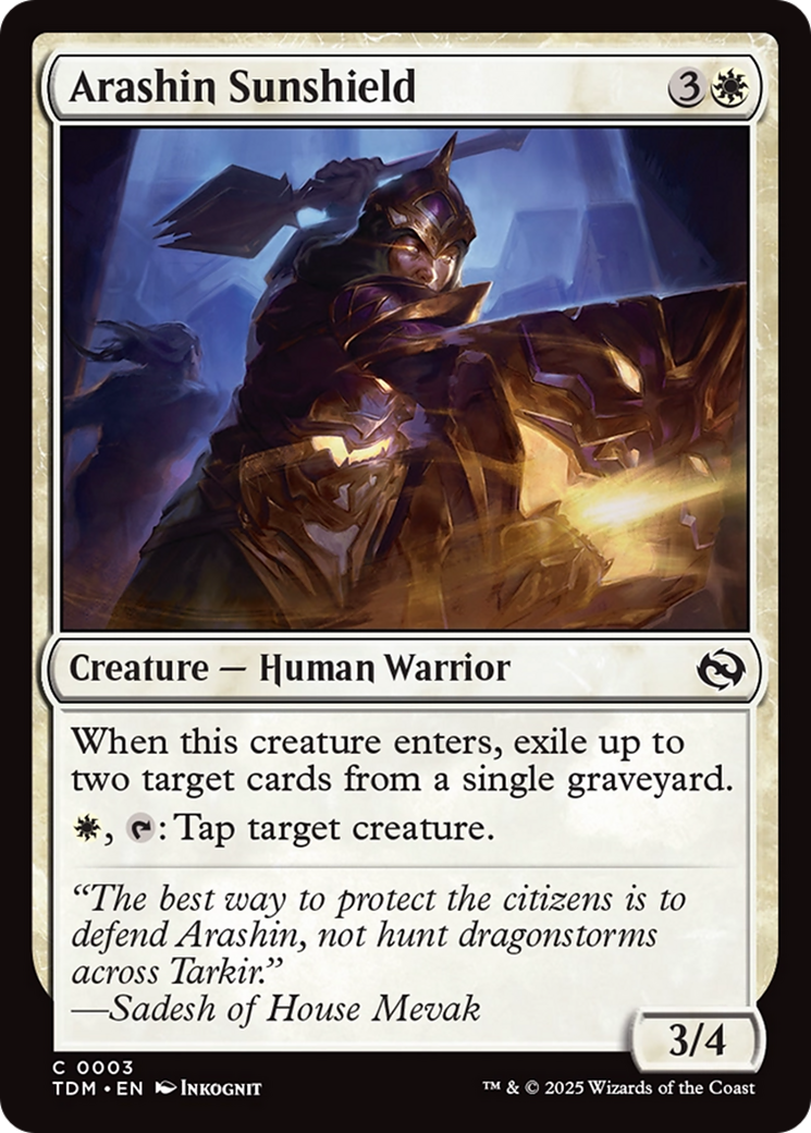 Arashin Sunshield [Tarkir: Dragonstorm] | Exor Games Truro