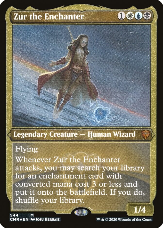 Zur the Enchanter (Etched) [Commander Legends] | Exor Games Truro