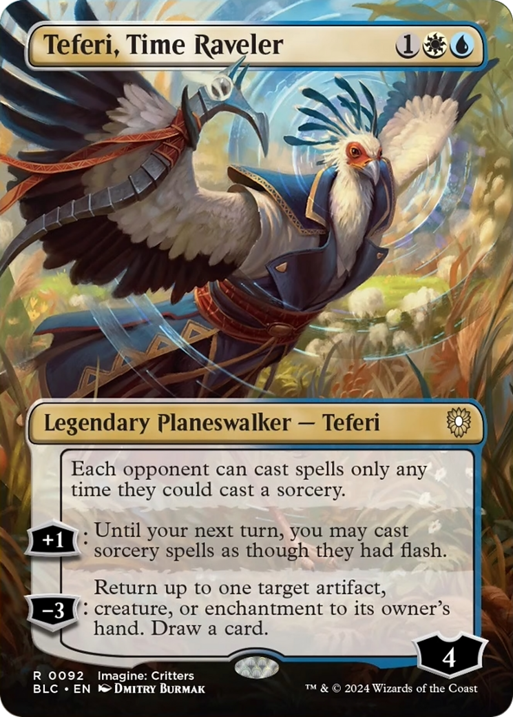 Teferi, Time Raveler (Borderless) [Bloomburrow Commander] | Exor Games Truro