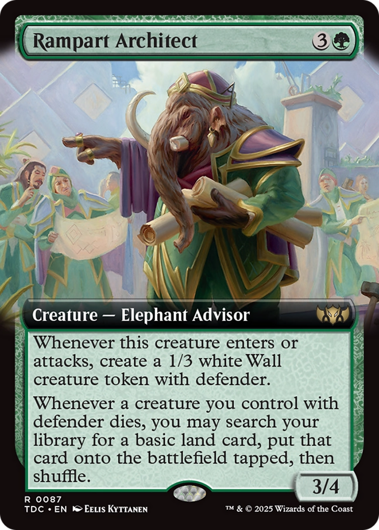 Rampart Architect (Extended Art) [Tarkir: Dragonstorm Commander] | Exor Games Truro