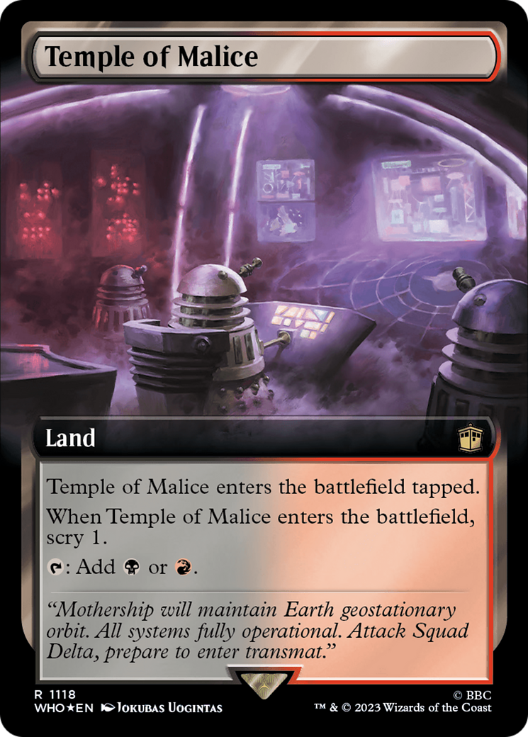 Temple of Malice (Extended Art) (Surge Foil) [Doctor Who] | Exor Games Truro