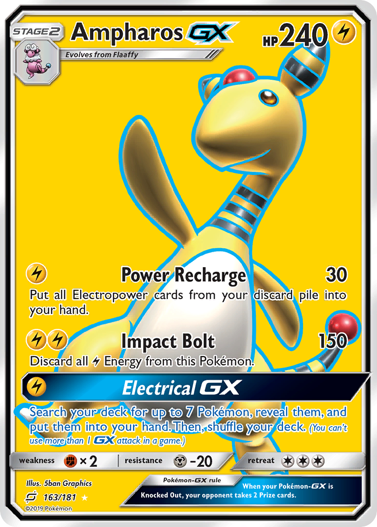 Ampharos GX (163/181) [Sun & Moon: Team Up] | Exor Games Truro
