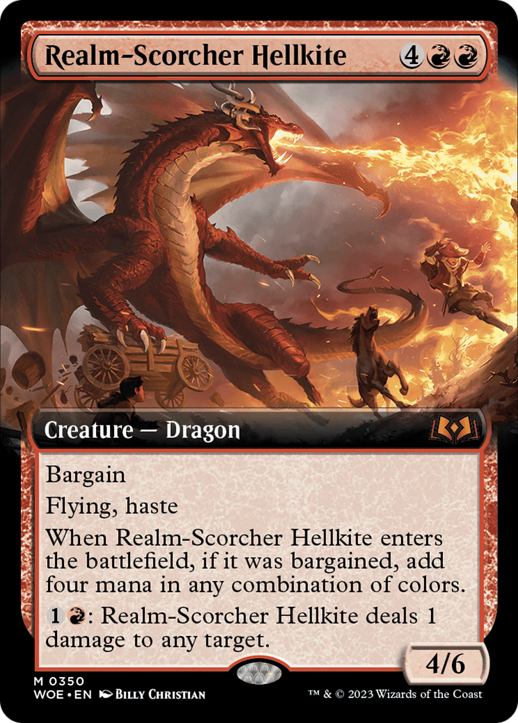 Realm-Scorcher Hellkite (Extended Art) [Wilds of Eldraine] | Exor Games Truro