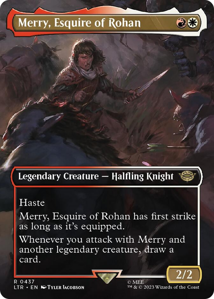 Merry, Esquire of Rohan (Borderless Alternate Art) [The Lord of the Rings: Tales of Middle-Earth] | Exor Games Truro