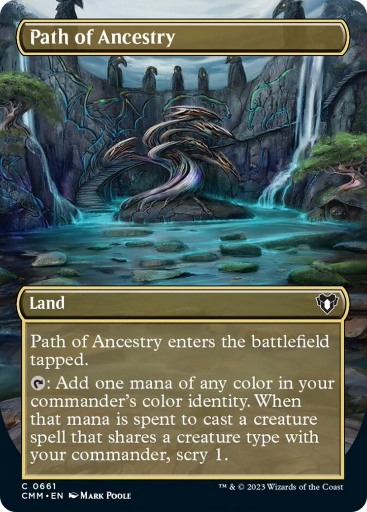 Path of Ancestry (Borderless Alternate Art) [Commander Masters] | Exor Games Truro