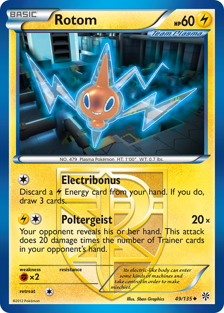 Rotom (49/135) [Black & White: Plasma Storm] | Exor Games Truro