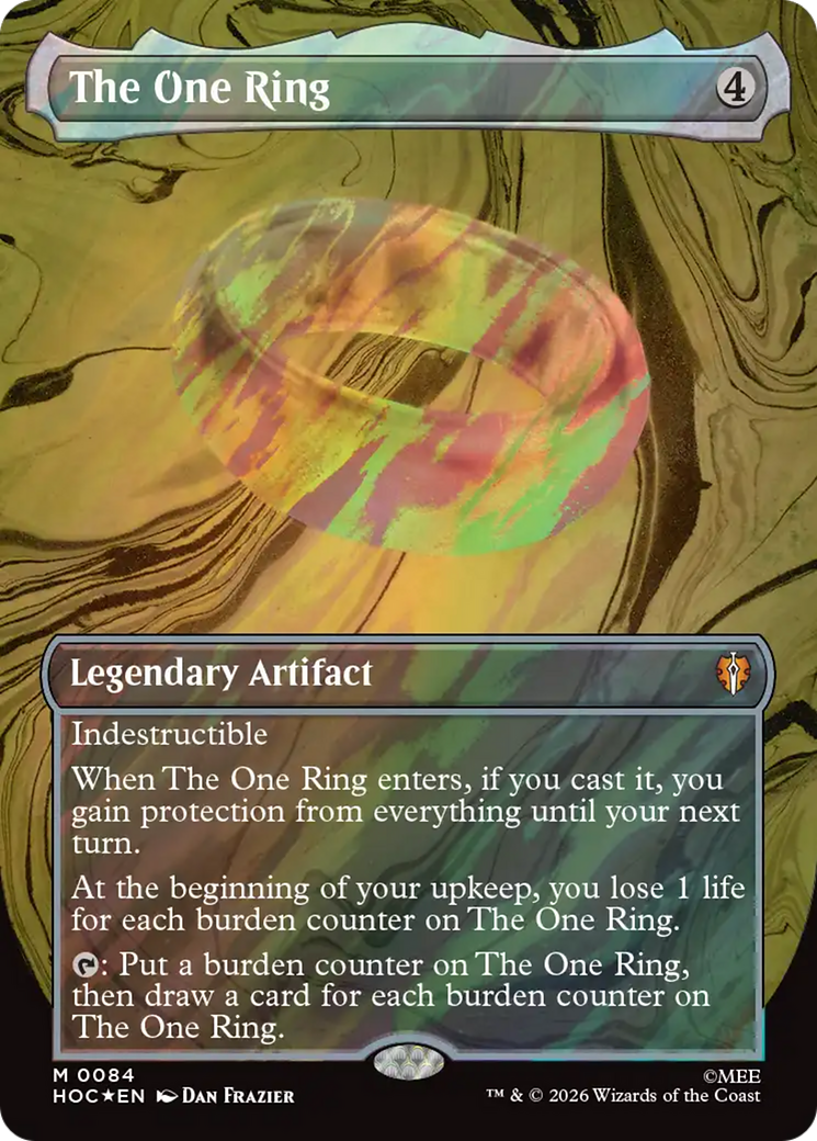 The One Ring (Borderless) (Surge Foil) [The Hobbit] | Exor Games Truro