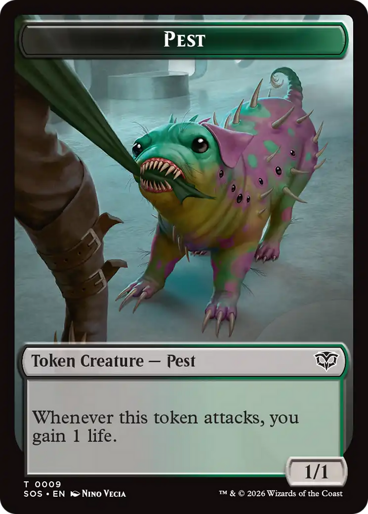 Fractal (0005) // Pest (0009) Double-Sided Token [Secrets of Strixhaven Tokens] | Exor Games Truro
