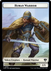 Human Warrior // Zombie Army Double-Sided Token [Commander Masters Tokens] | Exor Games Truro