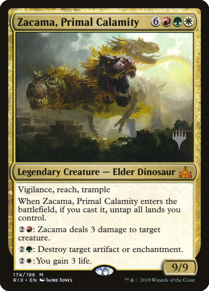 Zacama, Primal Calamity (Promo Pack) [Rivals of Ixalan Promos] | Exor Games Truro