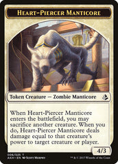 Heart-Piercer Manticore // Warrior Double-Sided Token [Amonkhet Tokens] | Exor Games Truro