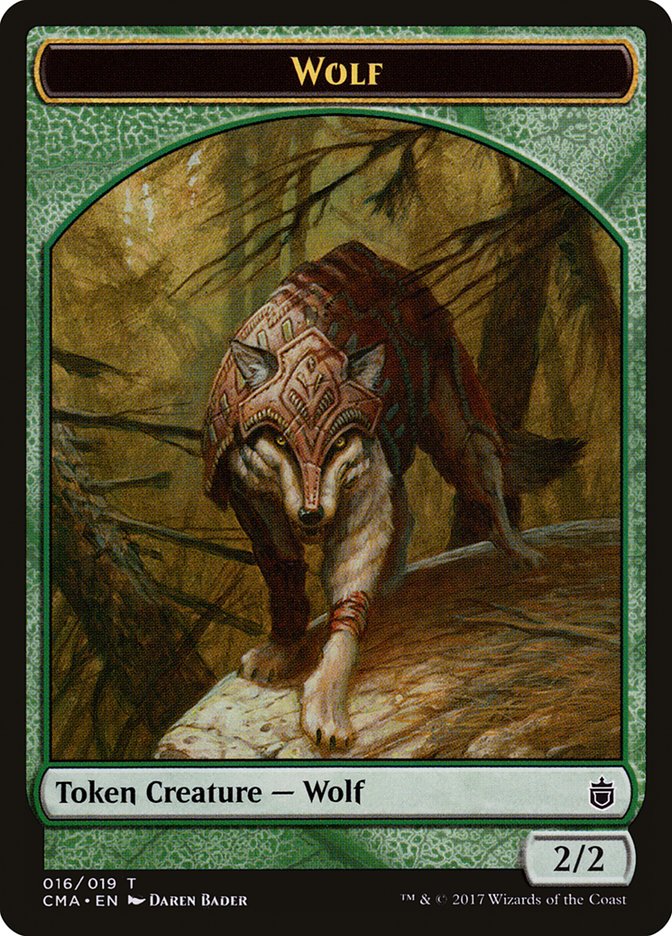 Wolf Token (016/019) [Commander Anthology Tokens] | Exor Games Truro