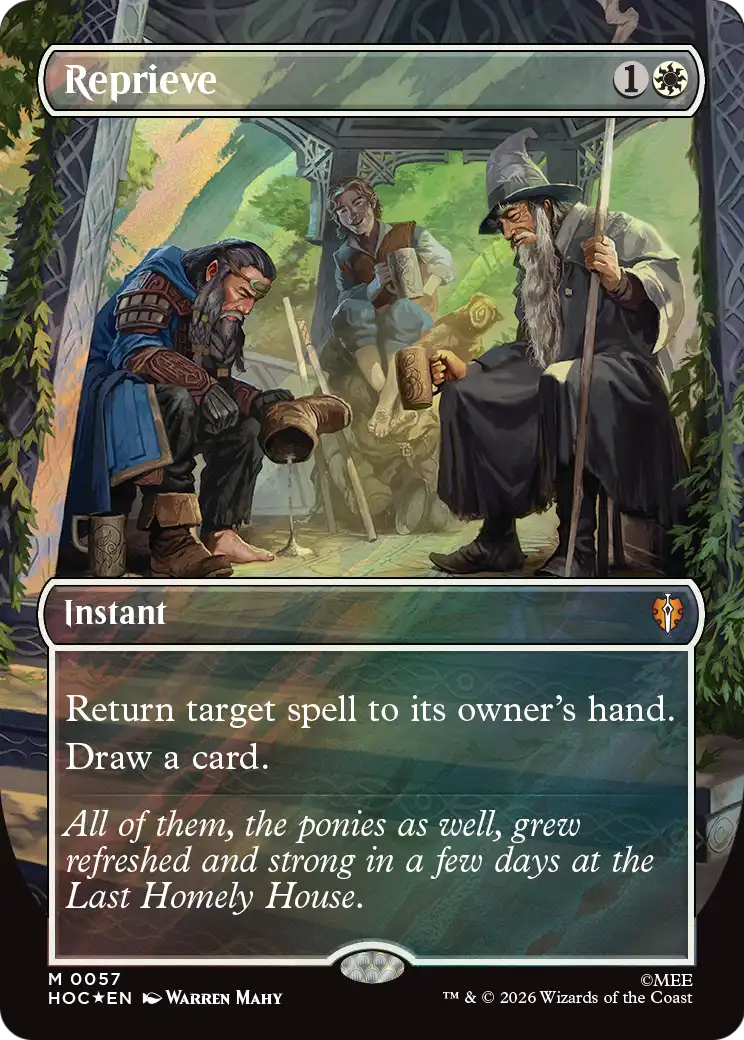 Reprieve (Borderless) (Surge Foil) [The Hobbit: Eternal-Legal] | Exor Games Truro