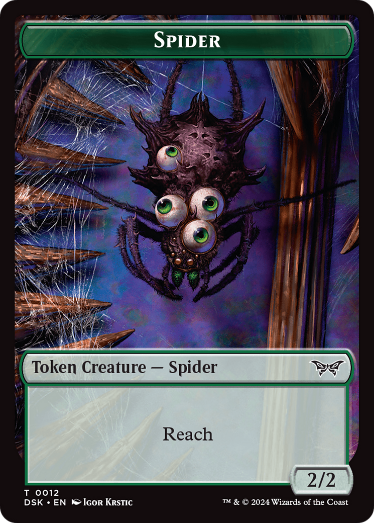 Toy // Spider Double-Sided Token [Duskmourn: House of Horror Tokens] | Exor Games Truro