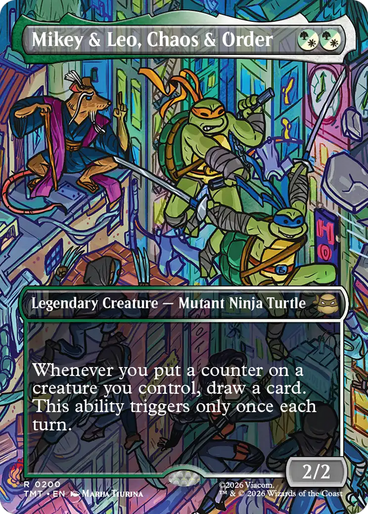 Mikey & Leo, Chaos & Order (Borderless) [Teenage Mutant Ninja Turtles] | Exor Games Truro