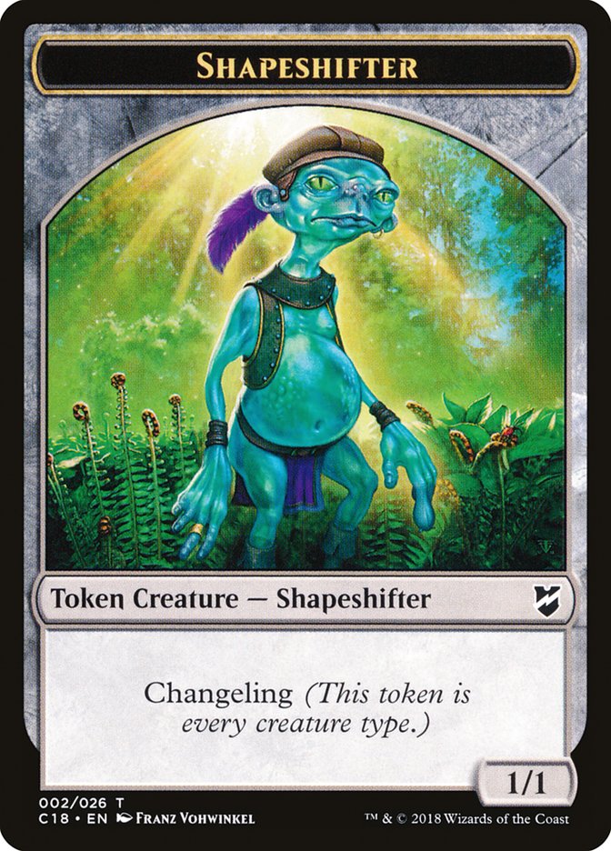 Zombie // Shapeshifter Double-Sided Token [Commander 2018 Tokens] | Exor Games Truro