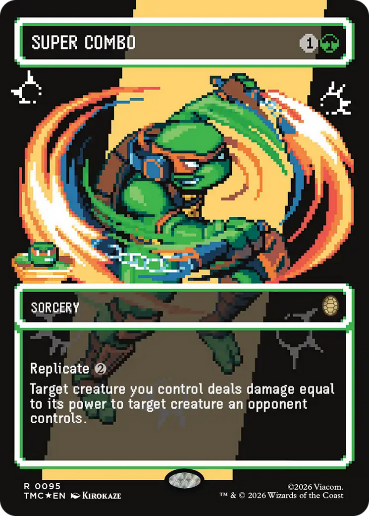 Super Combo (Borderless) (Surge Foil) [Teenage Mutant Ninja Turtles Commander] | Exor Games Truro