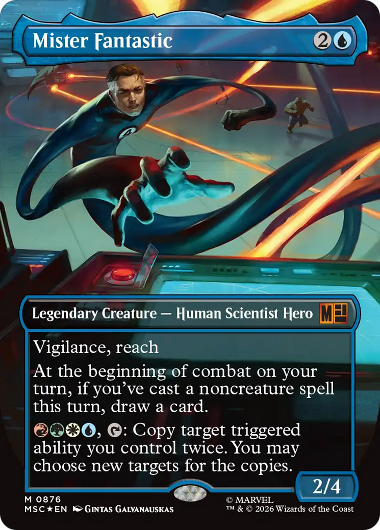 Mister Fantastic (Borderless) (Surge Foil) [Marvel Super Heroes Commander] | Exor Games Truro
