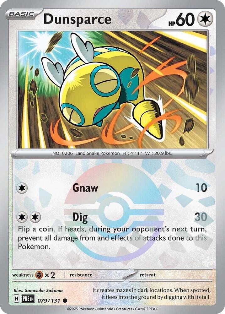 Dunsparce (079/131) (Poke Ball Pattern) [Scarlet & Violet: Prismatic Evolutions] | Exor Games Truro