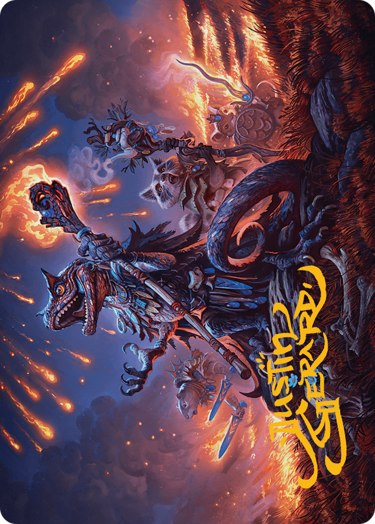 Valley Flamecaller Art Card (Gold-Stamped Signature) [Bloomburrow Art Series] | Exor Games Truro