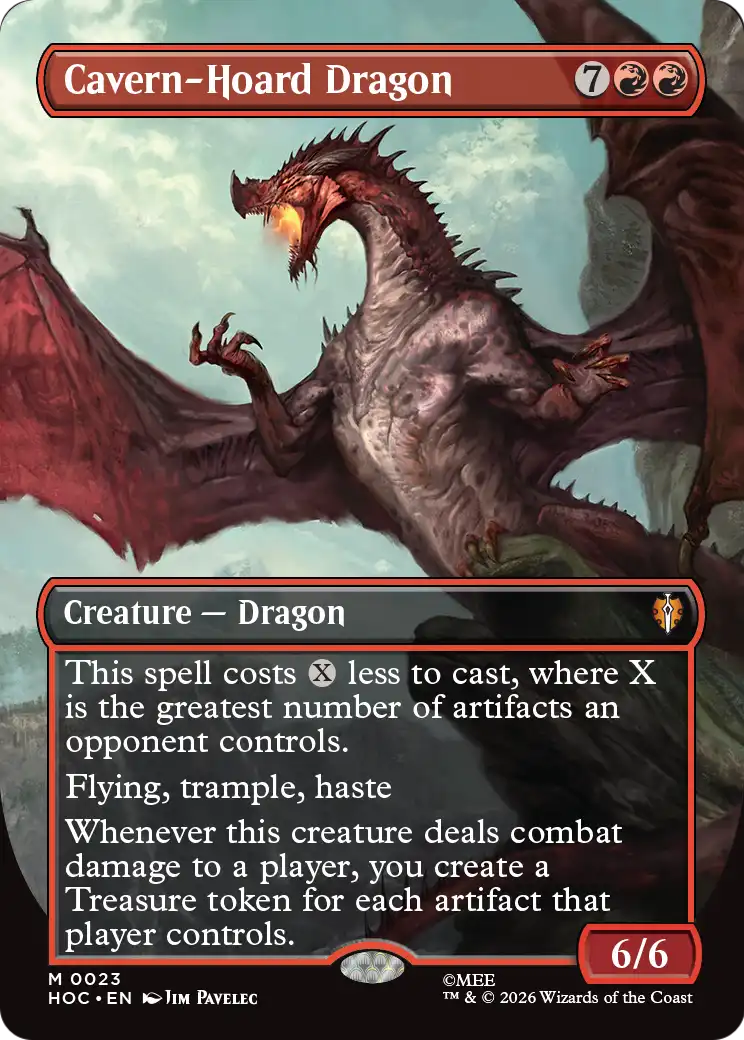 Cavern-Hoard Dragon (Borderless) [The Hobbit: Eternal-Legal] | Exor Games Truro