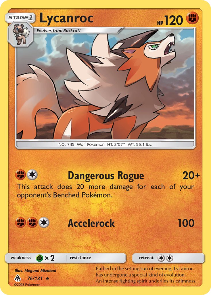 Lycanroc (76/131) (Theme Deck Exclusive) [Sun & Moon: Forbidden Light] | Exor Games Truro
