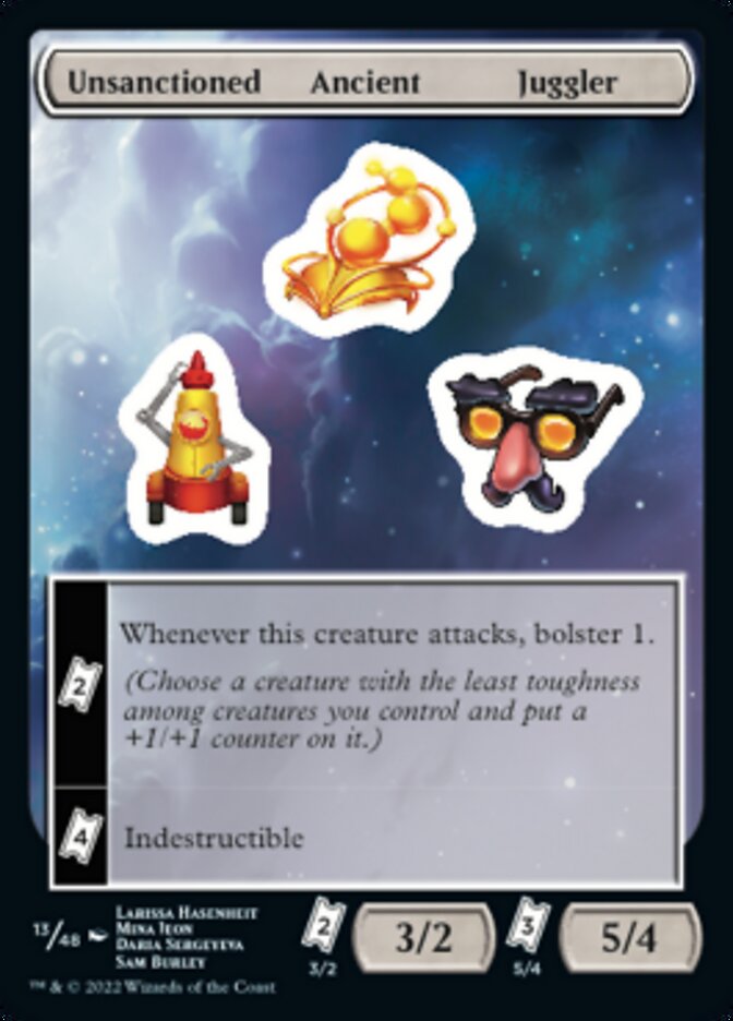 Unsanctioned Ancient Juggler [Unfinity Stickers] | Exor Games Truro