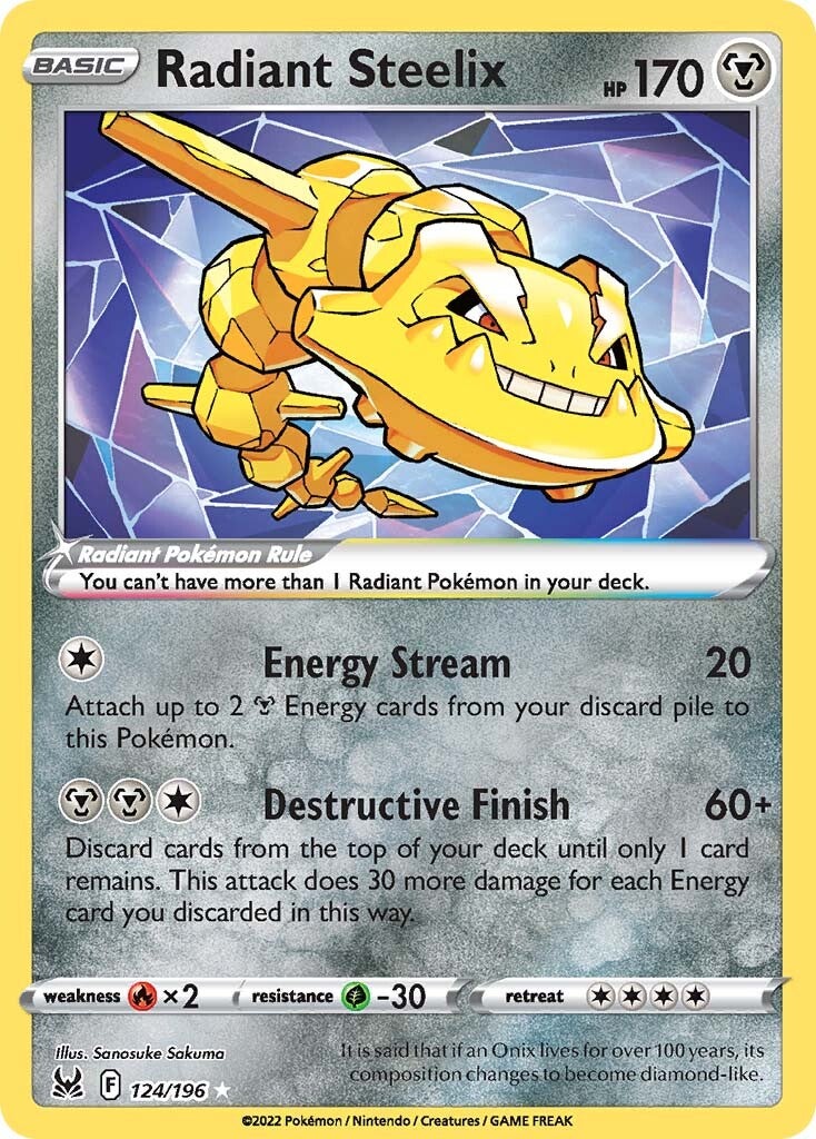 Radiant Steelix (124/196) [Sword & Shield: Lost Origin] | Exor Games Truro