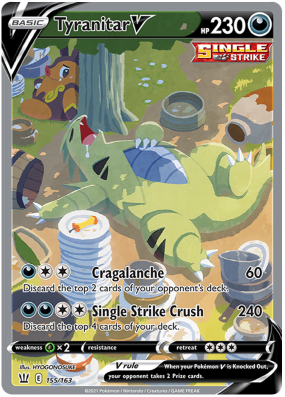 Tyranitar V (155/163) [Sword & Shield: Battle Styles] | Exor Games Truro