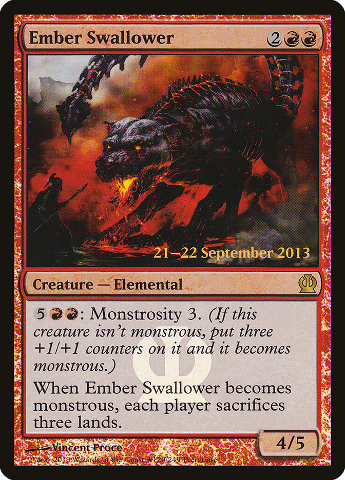 Ember Swallower [Theros Prerelease Promos] | Exor Games Truro