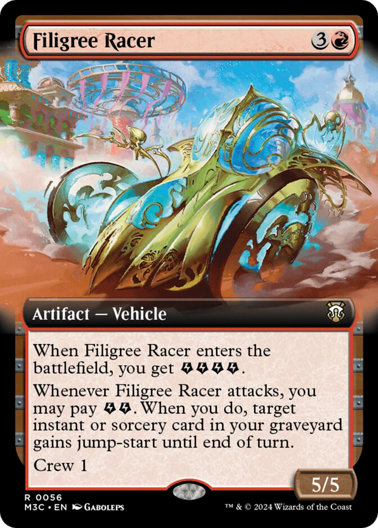 Filigree Racer (Extended Art) (Ripple Foil) [Modern Horizons 3 Commander] | Exor Games Truro